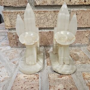 Vtg 70s ONYX Sobrero Cactus Bookends Handcarved Southwest